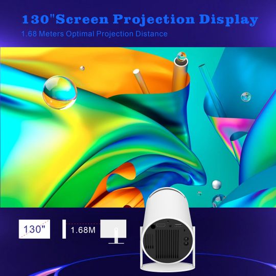 HY300 Android Wifi Smart Portable Projector for Samsung iPhone Phone 1280  720P Full HD Office Home Theater Video Mini Projector
