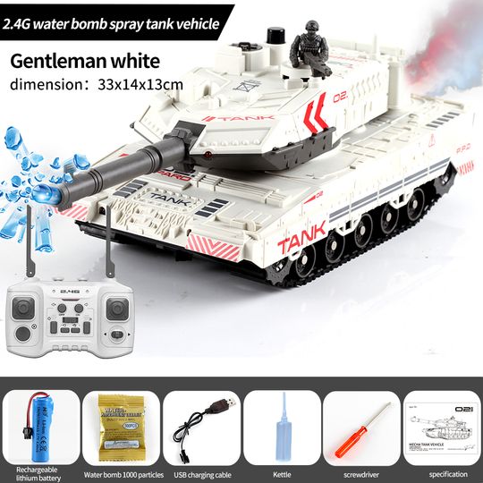 Remote Control Tank for Boys,RC Tank,Alloy Material with Smoke Effect,  Lights & Realistic Sounds,1:24 M1A2 Battle Tank Toy,Great Gift Toy for Kids