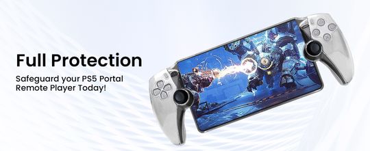 Case for Playstation Portal Remote Player, PS5 Portal Protective Case with  Playstation Portal Accessories, Comfortable Ergonomic Grip Player-White