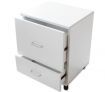 Office Storage Cabinet with 2 Drawers on Wheels - Wooden - White