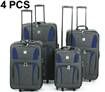 Travel Luggage 4 Piece Set with Expandable Compartment-Blue