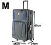 Travel Luggage 4 Piece Set with Expandable Compartment-Blue