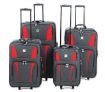 Travel Luggage 4 Piece Set with Expandable Compartment - Red