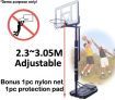 Basketball Ring and Stand - Portable - Adjustable 2.3m - 3.05m approx.
