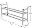 Shoe Rack - Expandable Two Tiers with Steel Chrome Finish