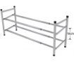 Shoe Rack - Expandable Two Tiers with Steel Chrome Finish