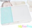 Cot Sheets Set with Gingham Cuff - Cotton Baby Bedding Sheets - Green