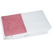 Cot Sheets Set with Gingham Cuff - Cotton Baby Bedding Sheets - Red