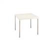 Square Table with Removable Aluminium Legs - Compact, Portable, White