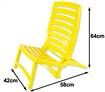 Folding Beach Chair Outdoor Furniture - Rio, Set of 4, Yellow