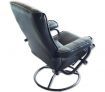 Recliner Chair & Foot Stool - Leather Office Chair - Recline & Swivel