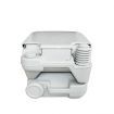 Portable Toilet 10L Camping Potty Restroom Outdoor Travel Boating Caravan Square Light Gray