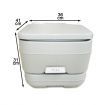 Portable Toilet 10L Camping Potty Restroom Outdoor Travel Boating Caravan Square Light Gray