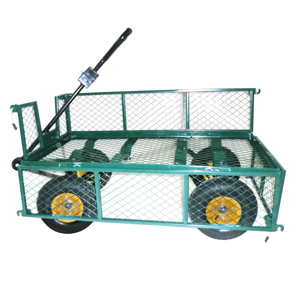 Garden Cart Mesh Wheelbarrow with 300kg Max Capacity Green Crazy