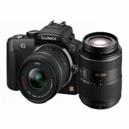 Panasonic Digital Camera Lumix DMC-G3 & 14-42mm lens/45-200mm Lens - Black