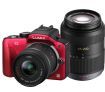 Panasonic Digital Camera Lumix DMC-G3 & 14-42mm lens/45-200mm Lens - Red