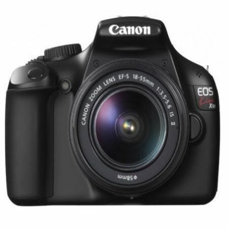 Canon Kiss X50 Digital SLR Camera Kit EOS 1100D & 18-55mm IS II Lens - Any Colour
