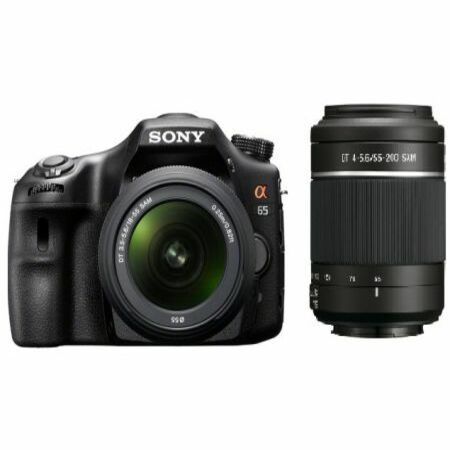 Sony Digital SLR Camera Alpha A65 & 18-55mm Zoom/55-200mm Telephoto Lens