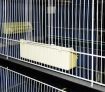Bird Parrot Cage - Black Metal Frame with White Cage & House Style Roof