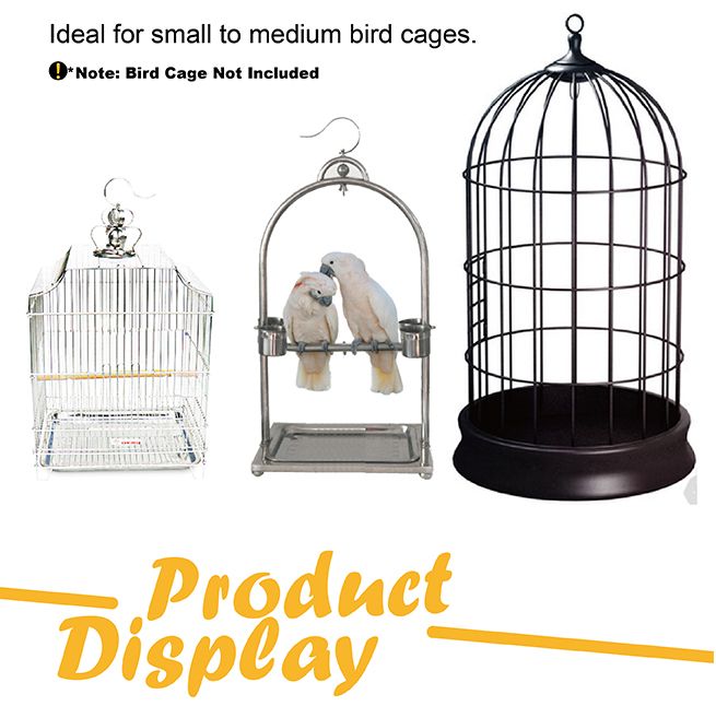 Bird Cage Hanger Stand Parrot Canary Indoor Outdoor Black Iron Tube Frame 162cm Crazy Sales