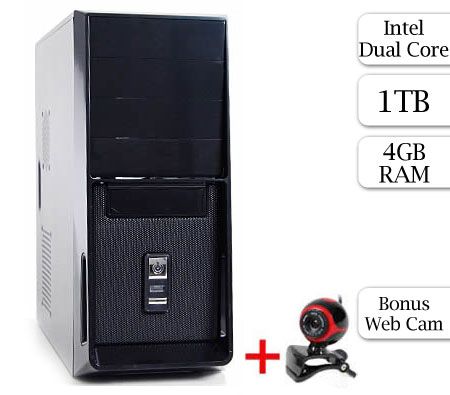 Intel Dual-Core Light Gaming PC G1210 2.6G, 4G RAM, 1000GB HDD HD6670 & 1 Yr security software/webcam/Win 7 Home Premium