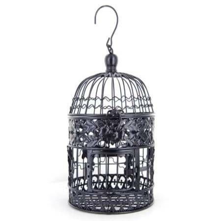 Bird Cage Home Decoration Hanging Decor Black Small Size