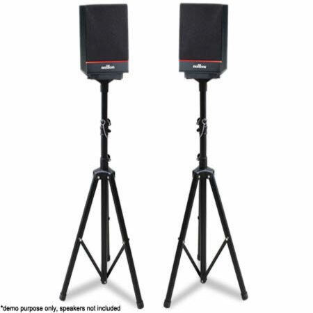 Telescopic Speaker / Sound Box Stand Set of 2 - Black