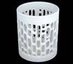 Candle Holder - Ceramic Cylinder Design - 10.5cm Tall White