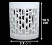 Candle Holder - Ceramic Cylinder Design - 10.5cm Tall White