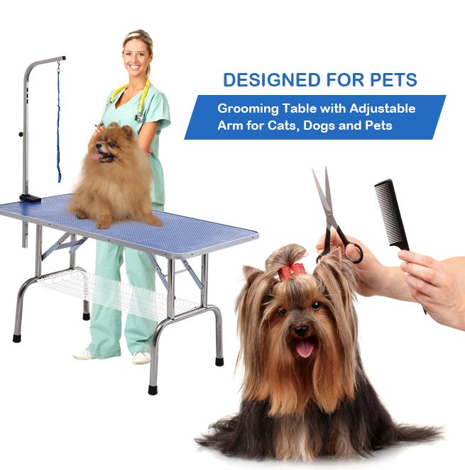 Grooming Table with Adjustable Arm for Cats, Dogs and Pets - 120cm in Length