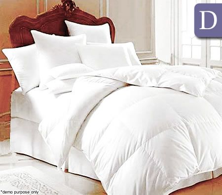 Goose Feather Quilt / Topper Double Size - White