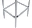 2 x Stylish Square Bar Stool with Chrome Frame Legs - Brown