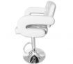2 x Square Stylish Bar Stool with Backrest - White