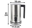 NewWave Automatic Milk Frother For Cappuccino & Cafe Latte - Silver