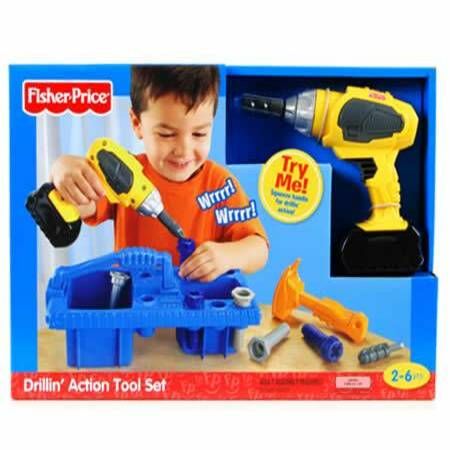fisher price drillin action tool set