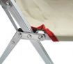 Camping Chair for the Outdoors - Aluminium Frame - Beige/Red