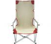 Camping Chair for the Outdoors - Aluminium Frame - Beige/Red