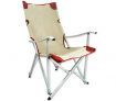 Camping Chair for the Outdoors - Aluminium Frame - Beige/Red