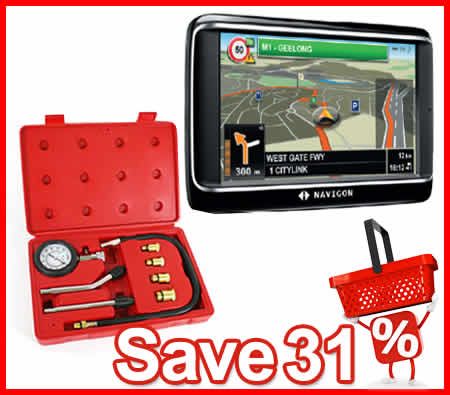 NAVIGON 40 Plus GPS & Petrol Engine Compression Tester Kit Bundle - Save 31%