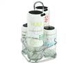 Casa Mia Glass Jars - Set of 5 for Oil/Vinegar/Salt/Pepper
