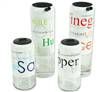 Casa Mia Glass Jars - Set of 5 for Oil/Vinegar/Salt/Pepper
