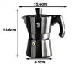 Pezzetti Aluminium Coffee Maker - Black, 3 Cup