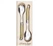 Laguiole Salad Servers Set with Spoon and Fork - Light Horn