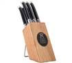 Laguiole Table Knives Set x 6 with Wooden Holder - Black