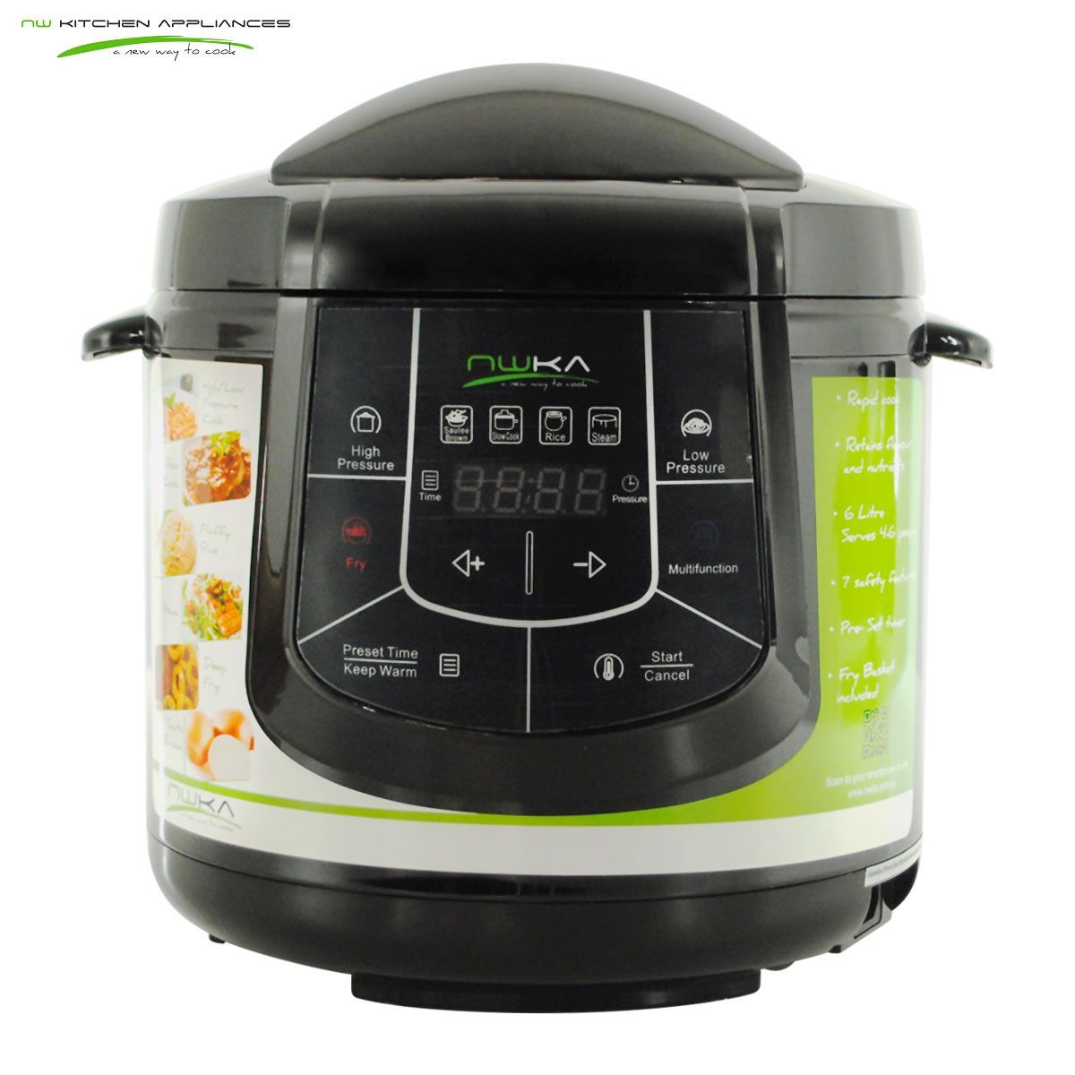 NewWave 6 Litre 6 in 1 Multi Cooker Black