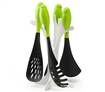 Sparrow Design Serving Utensils with Holder - Green, Set of 4
