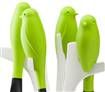 Sparrow Design Serving Utensils with Holder - Green, Set of 4