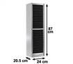 Wooden DVD Tower Rack - 40 DVD Capacity, Silver