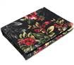Printed Microfibre Sateen Silk Flower King Bed Quilt Cover Set