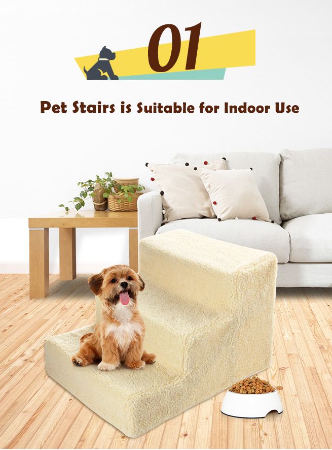 Dog Steps Deluxe With Two Washable Covers 3 Steps Crazy Sales